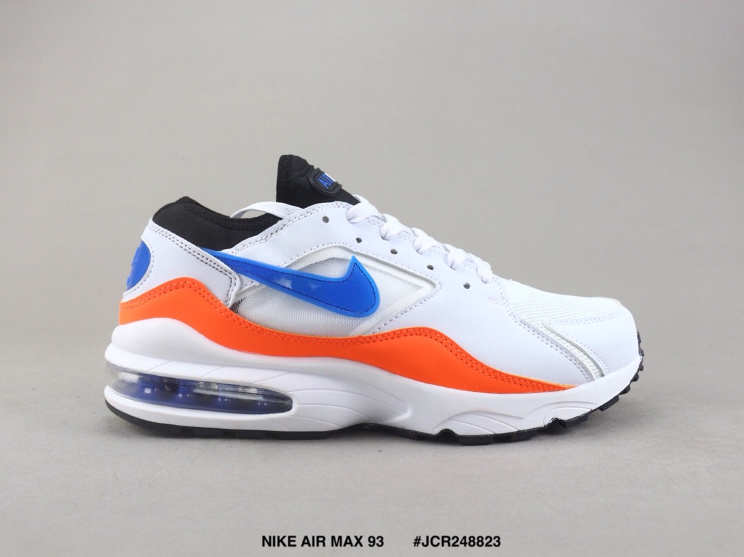 Nike Air Max 93 White Orange Blue Shoes